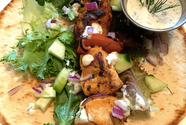 Mediterranean Grilled Chicken Kabab with Tzatziki Sauce